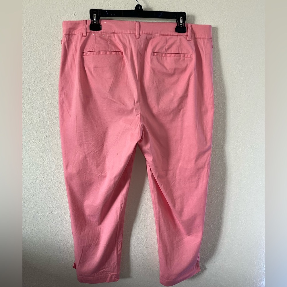 NWOT Talbots Perfect Crop Peach Pants, Size 14 - Picture 2 of 5